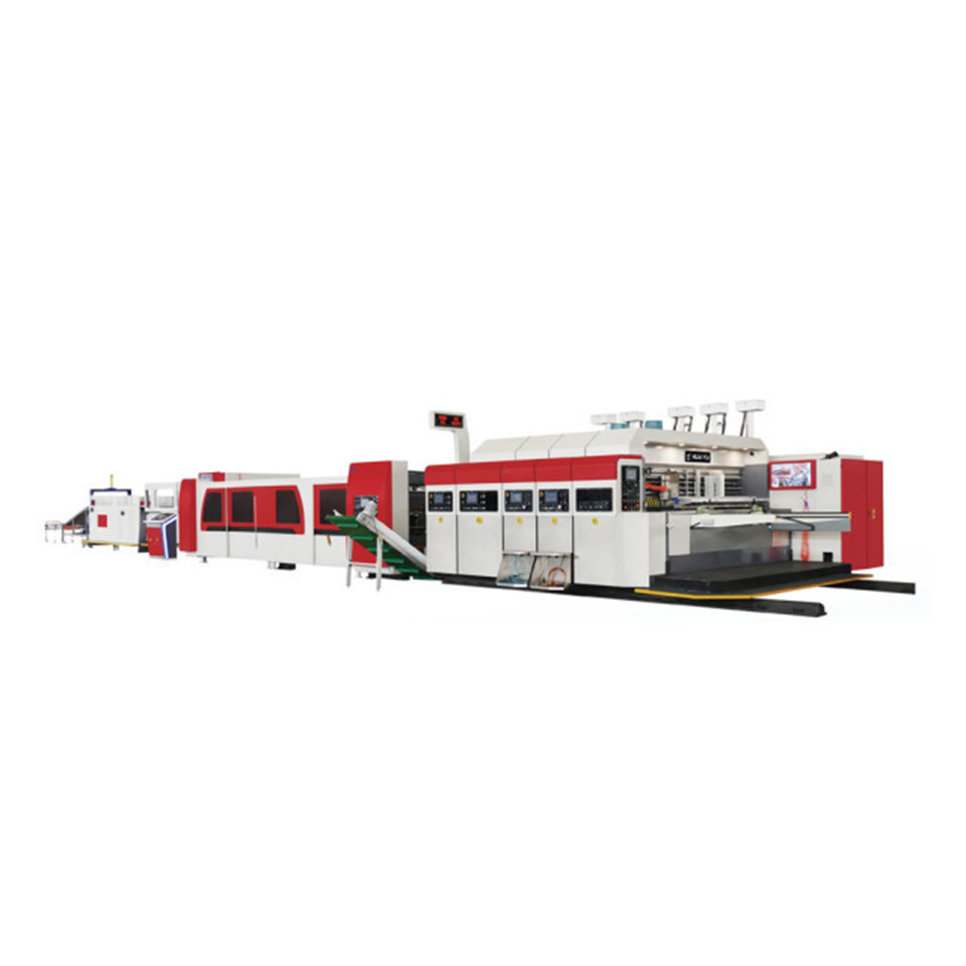 HX Series fully vacuum transfer fully computerized down printing top folding gluing with auto bundle machine