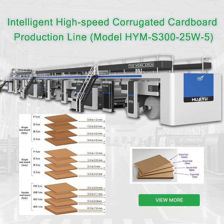 Intelligent High-speed Corrugated Cardboard Production Line (Model HYM-S300-25W-5)