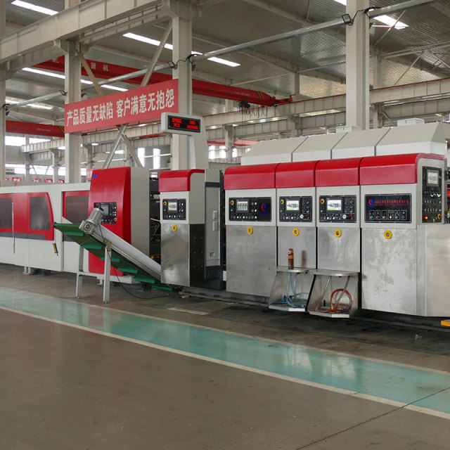 HX Series fully vacuum transfer fully computerized down printing top folding gluing with auto bundle machine 3