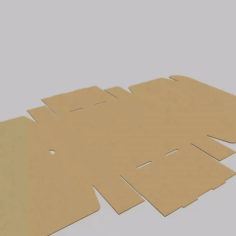 rectangular base lined aircraft box